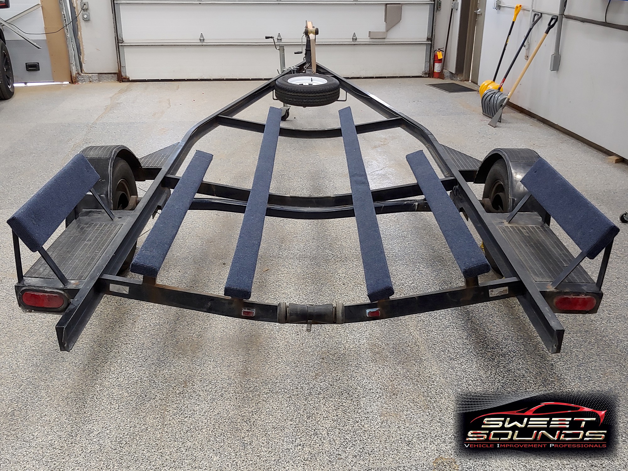 Boat Trailer Bunk Board and Carpet Repair at Sweet Sounds